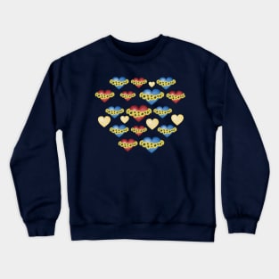 Sunflowers and heart. Love and flowers. Crewneck Sweatshirt